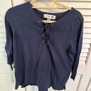 Navy Maternity Top